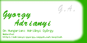 gyorgy adrianyi business card