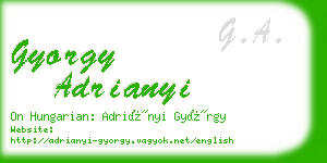 gyorgy adrianyi business card